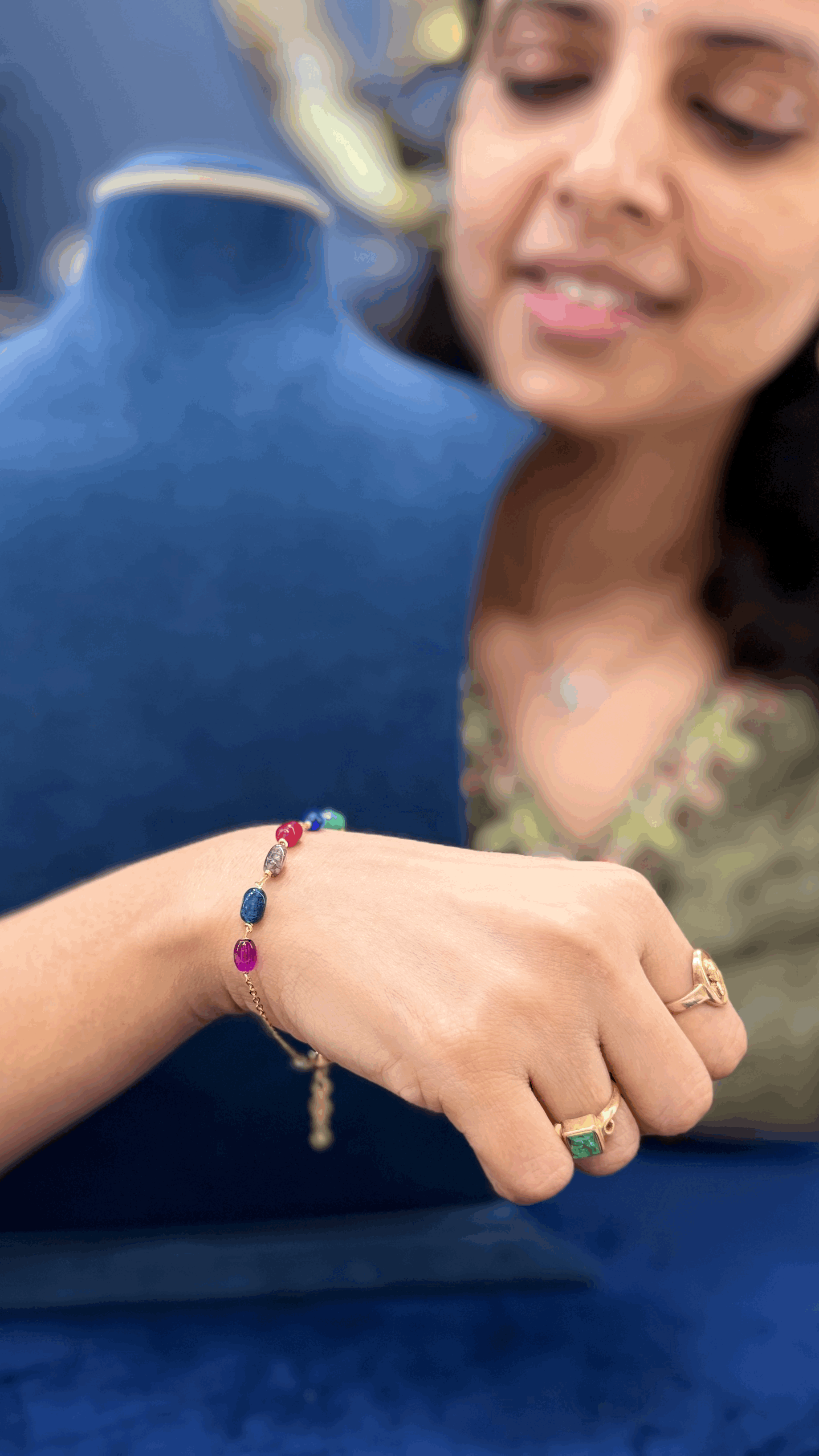 Navaratna Chain Bracelet