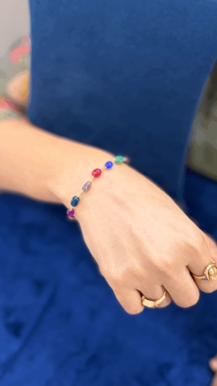 Navaratna Chain Bracelet