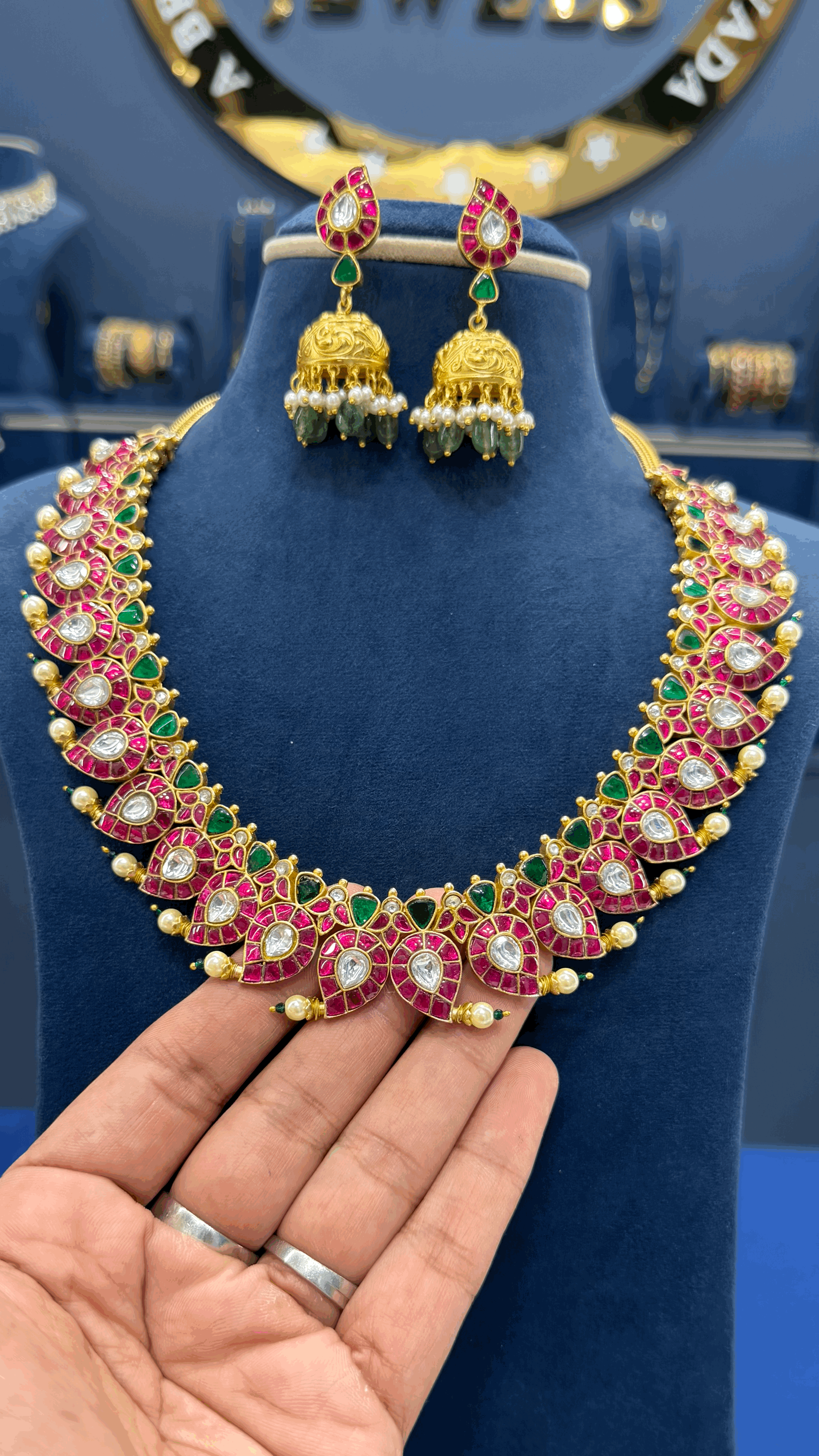 Premium Jadau Necklace Set