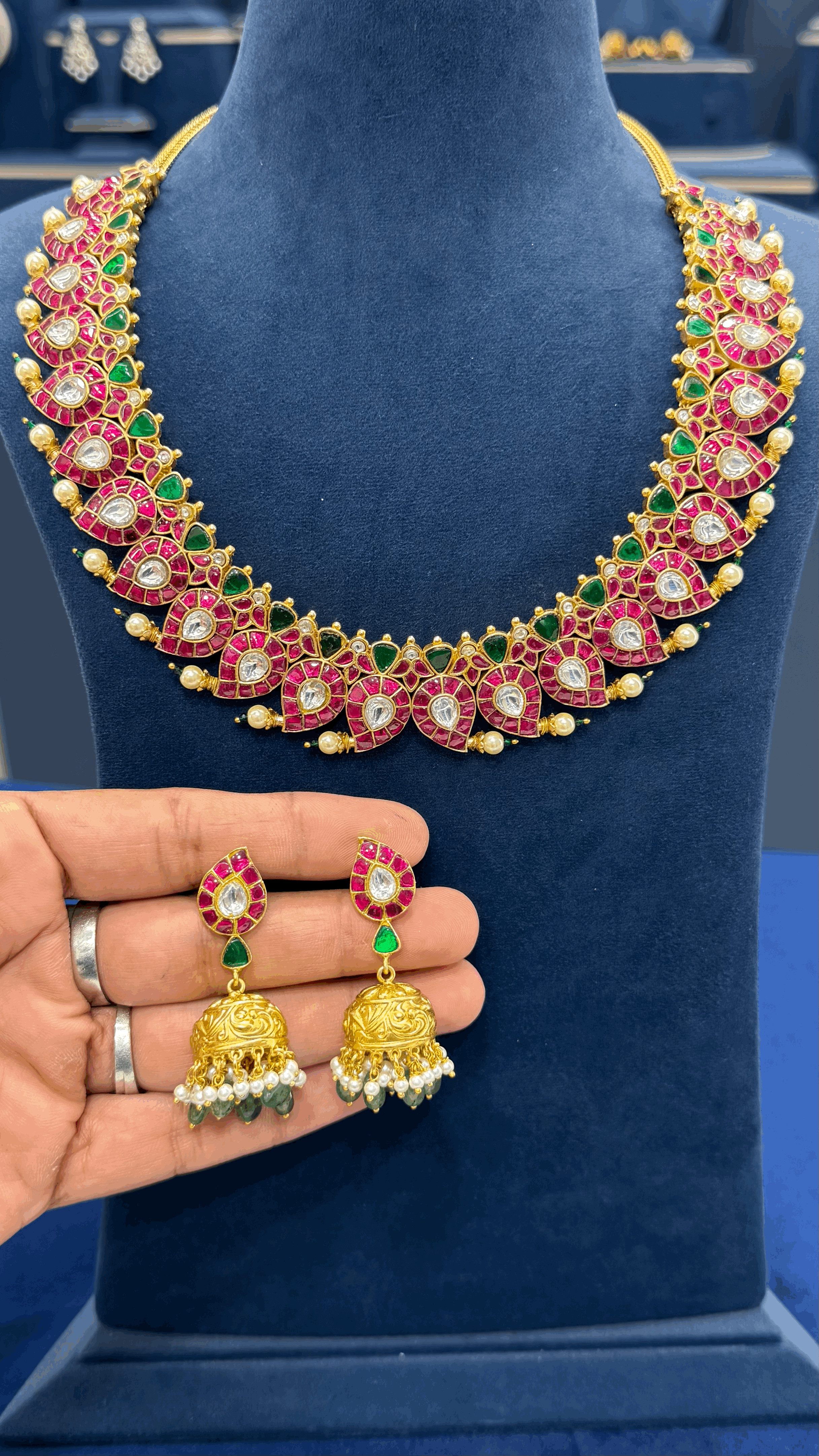 Premium Jadau Necklace Set