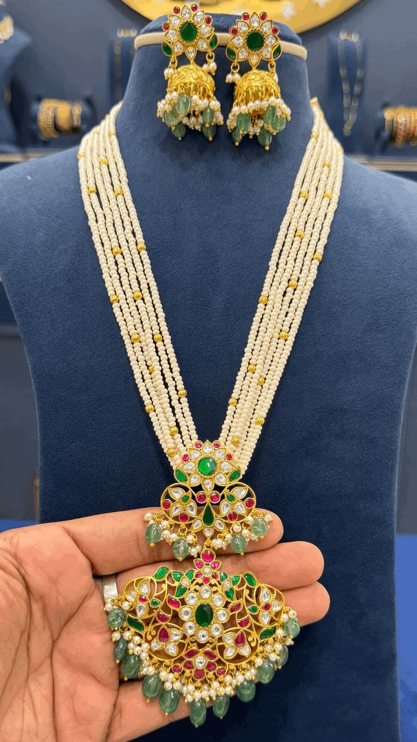 Premium Jadau Beads Haaram