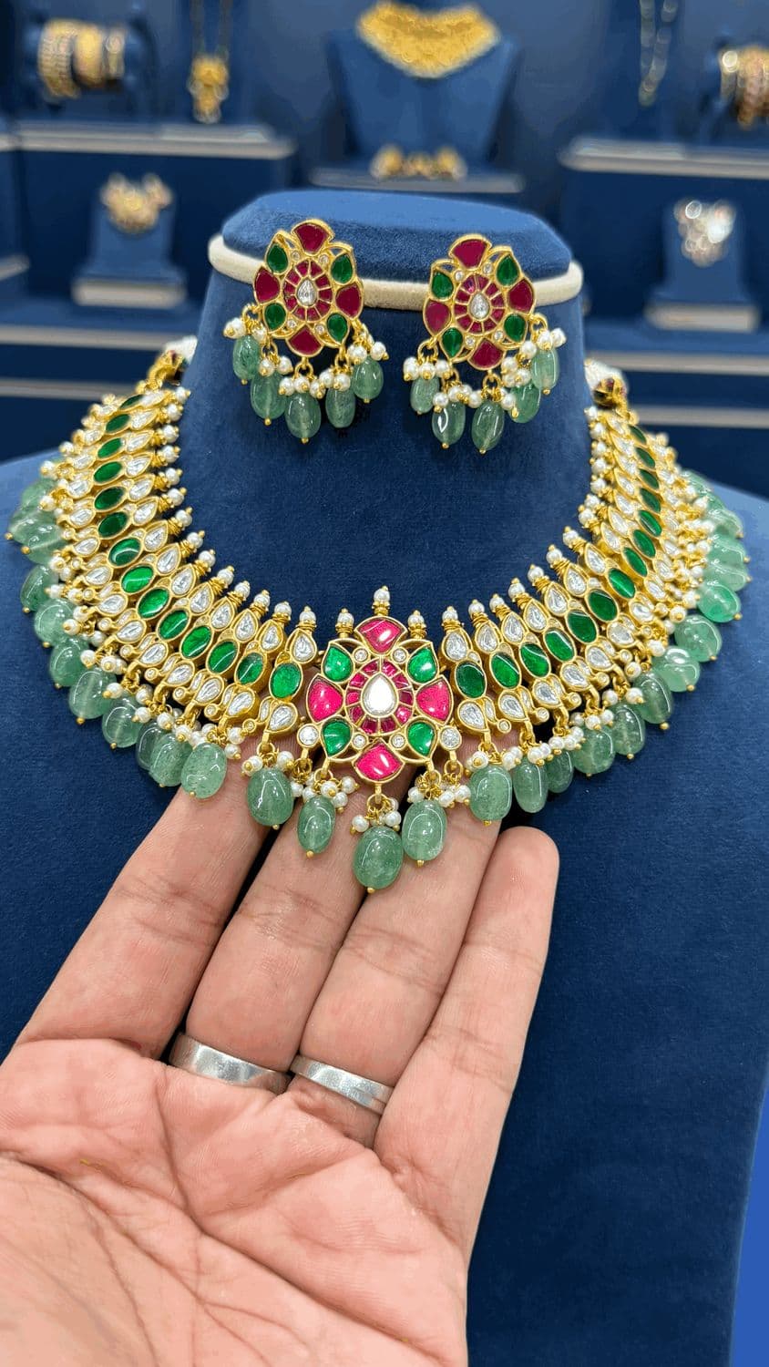 Premium Jadau Necklace Set