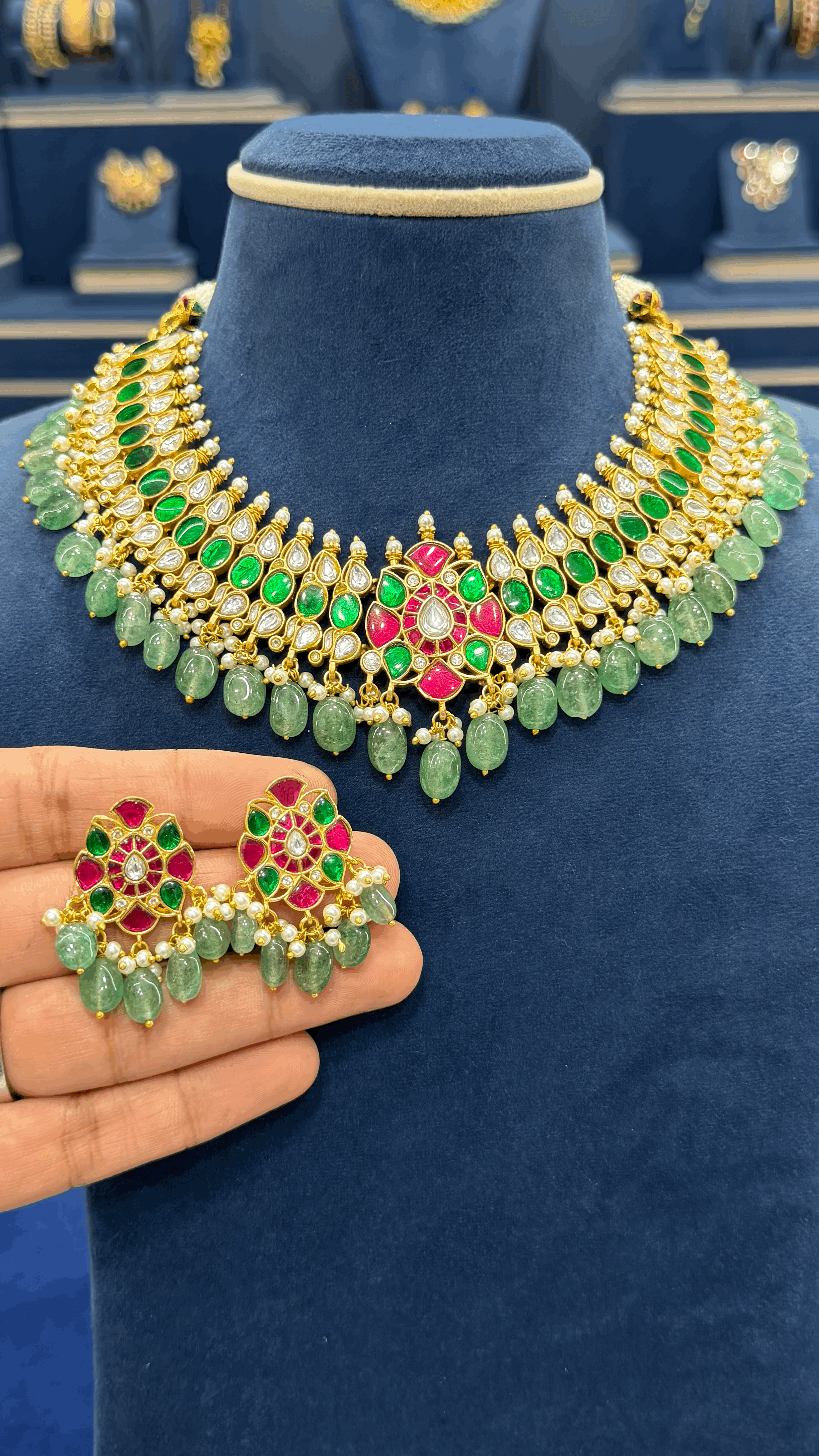 Premium Jadau Necklace Set