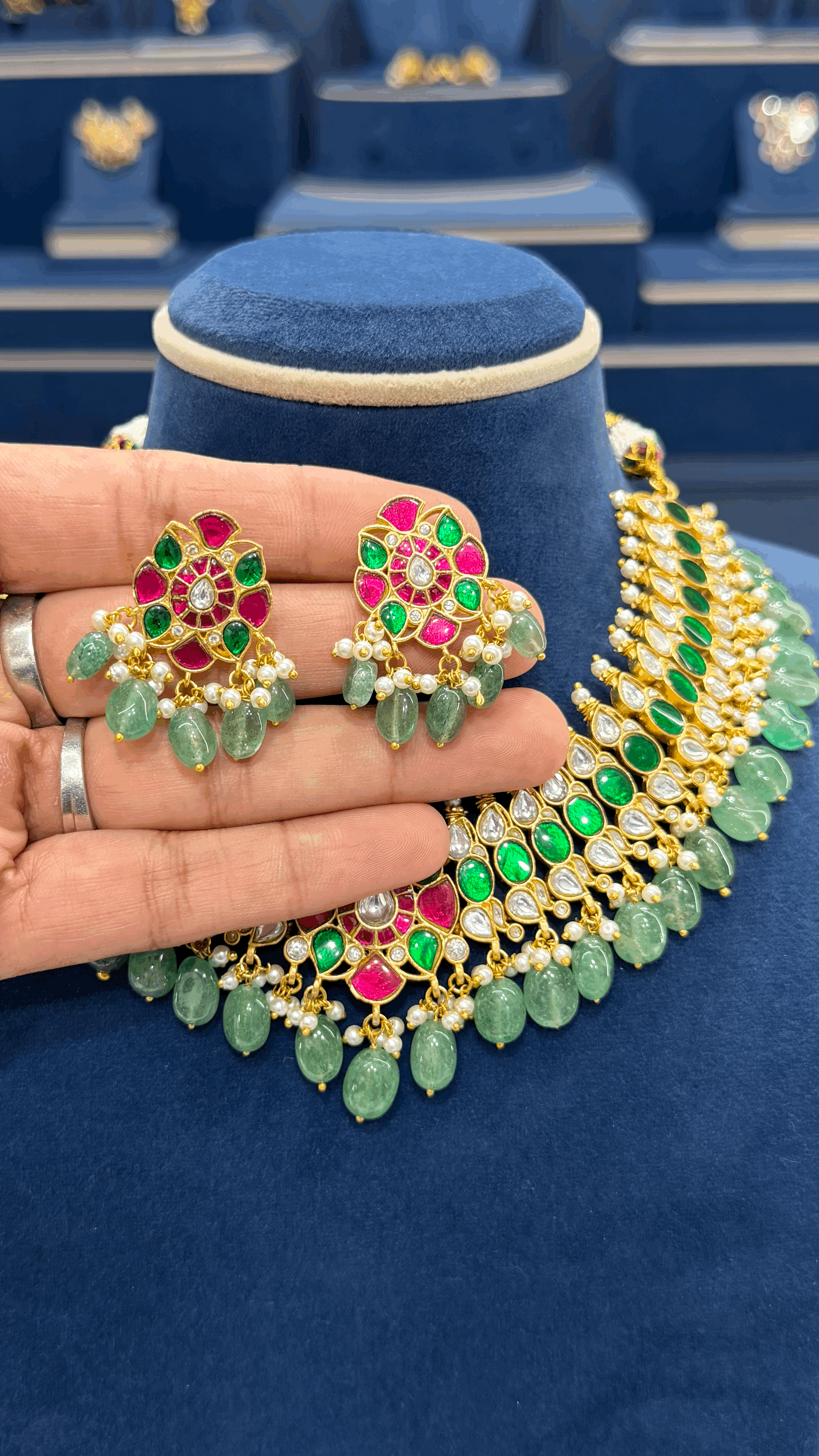 Premium Jadau Necklace Set