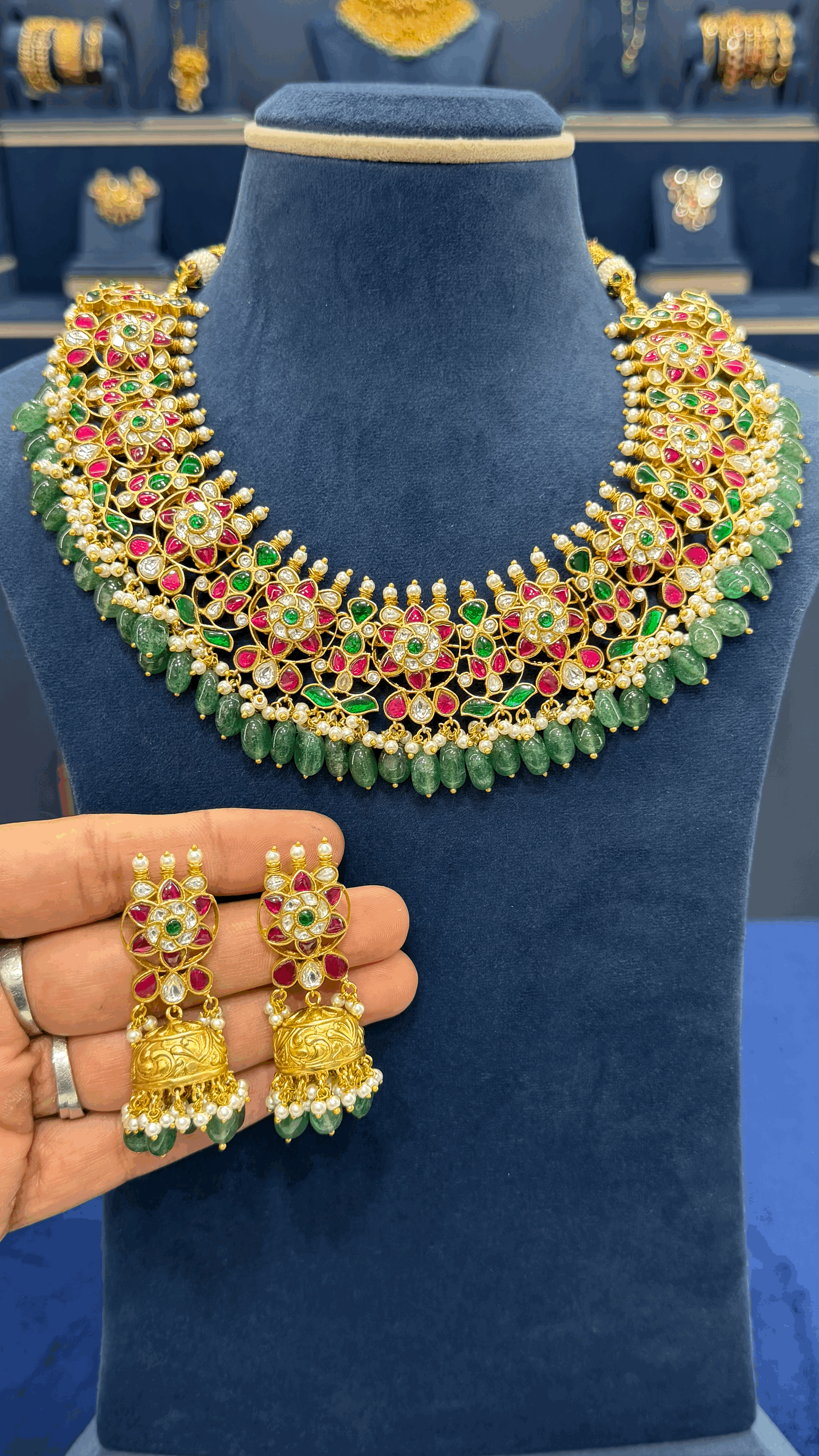 Premium Jadau Necklace Set