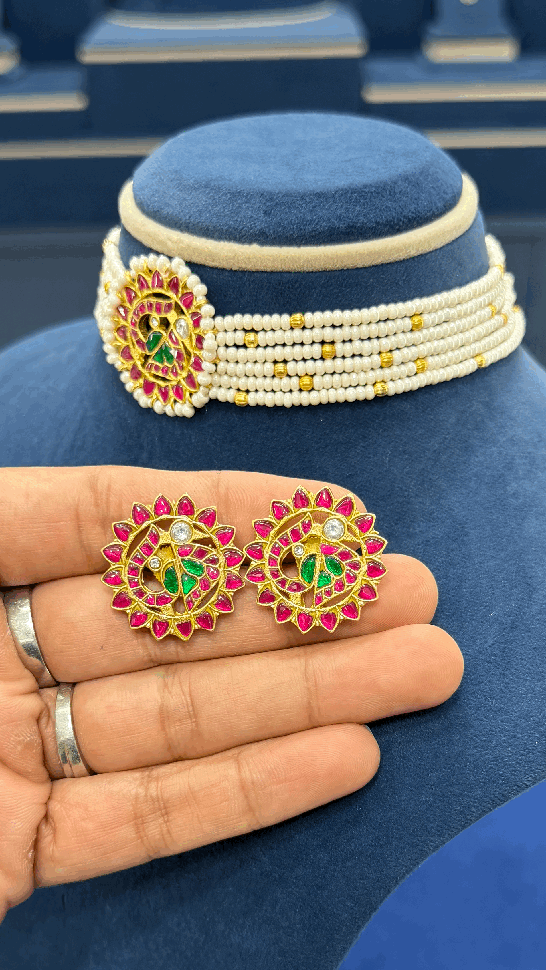 Premium Jadau Beads Choker