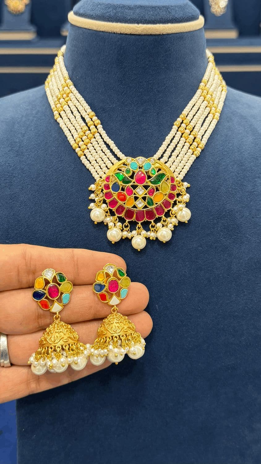 Premium Jadau Beads Set