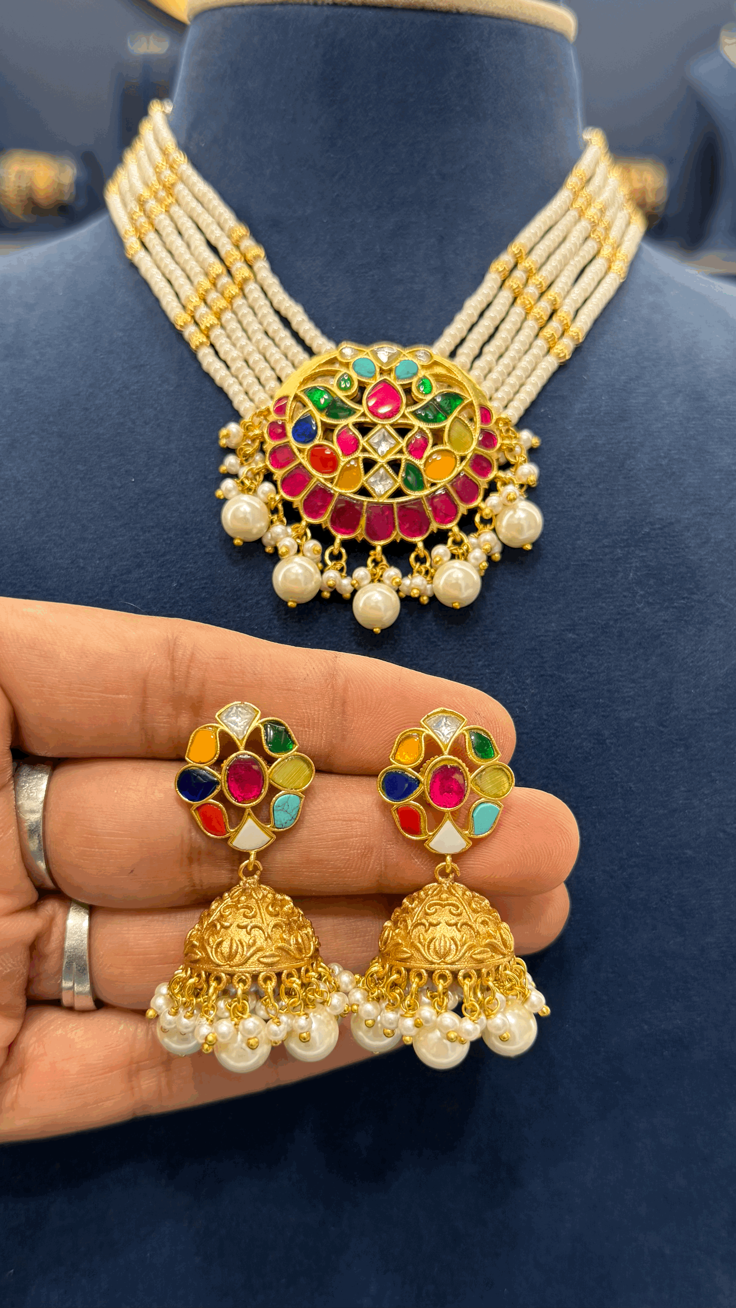 Premium Jadau Beads Set