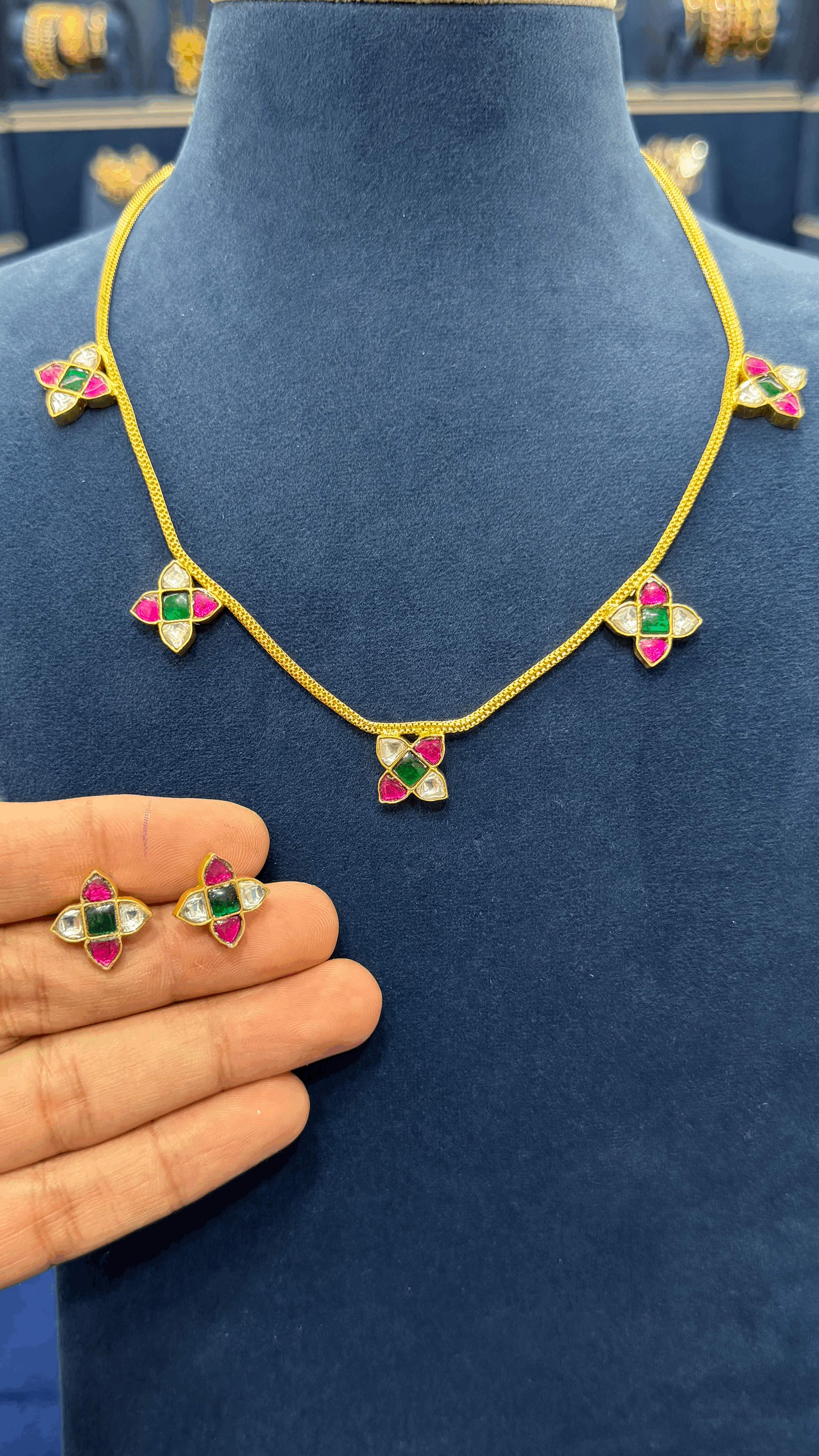 Simple Jadau Neckset