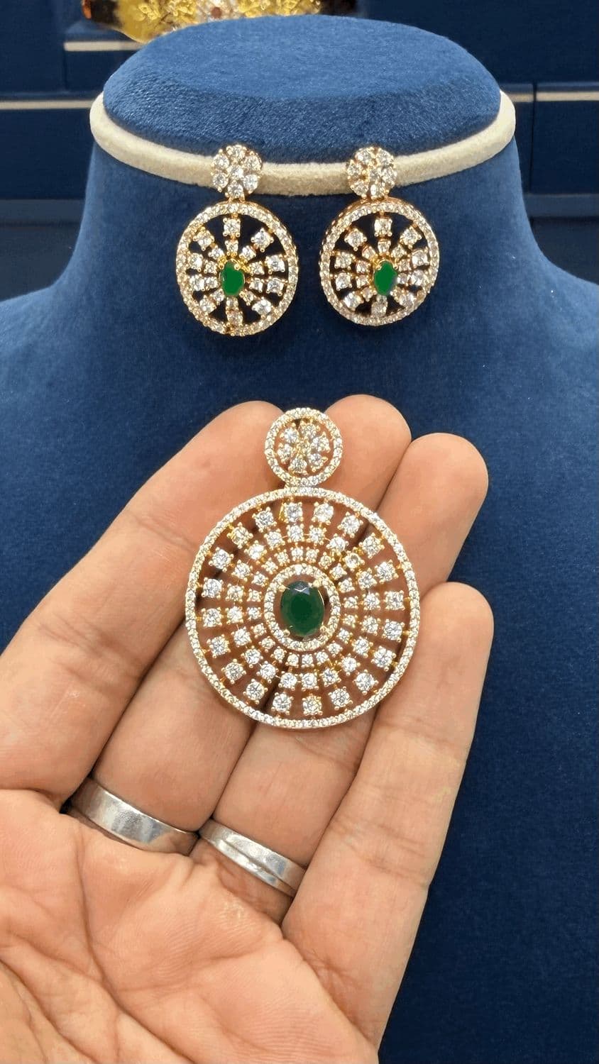 CZ Locket Set