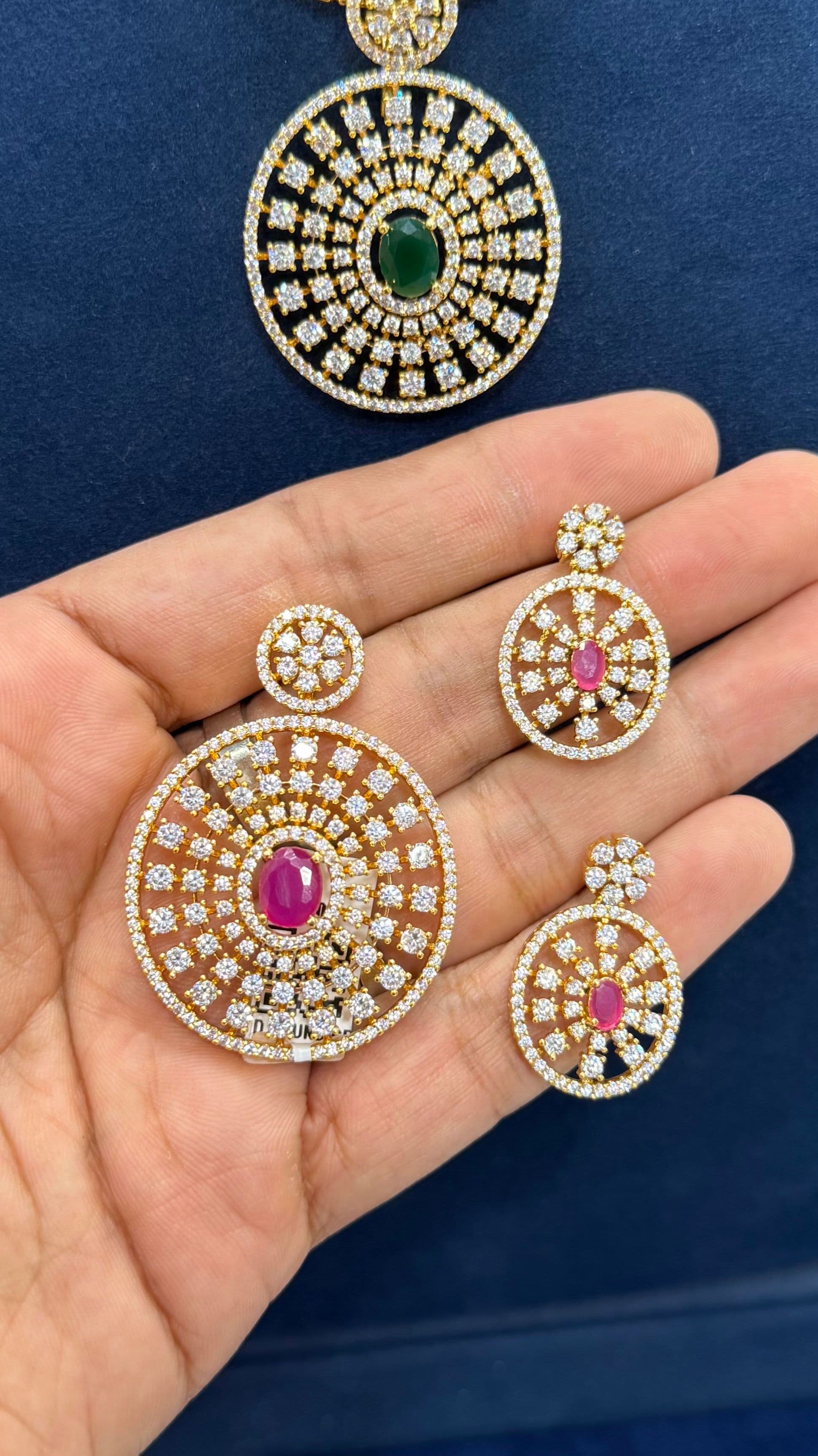 CZ Locket Set