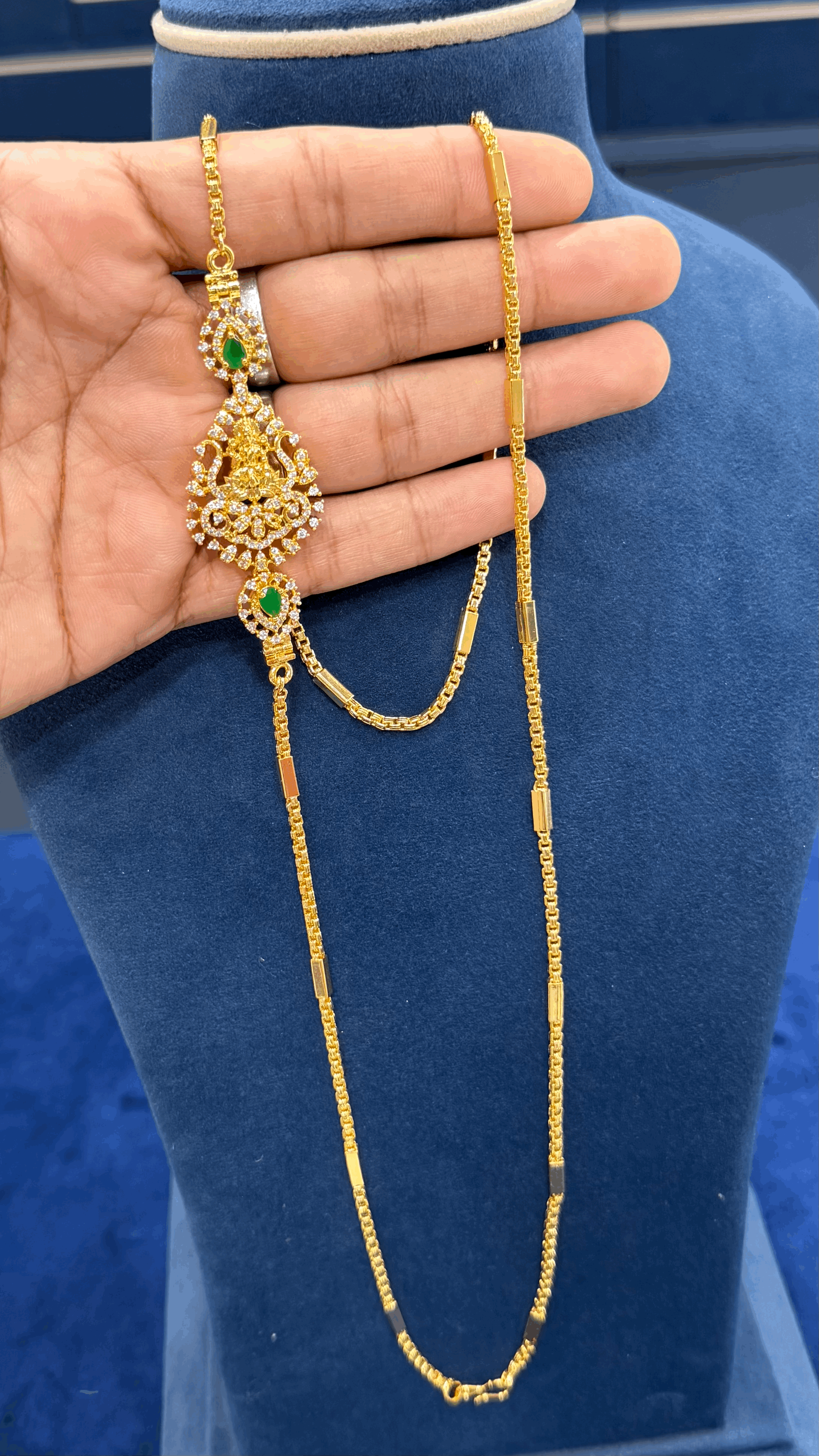 Lakshmi Devi Side Locket Chain