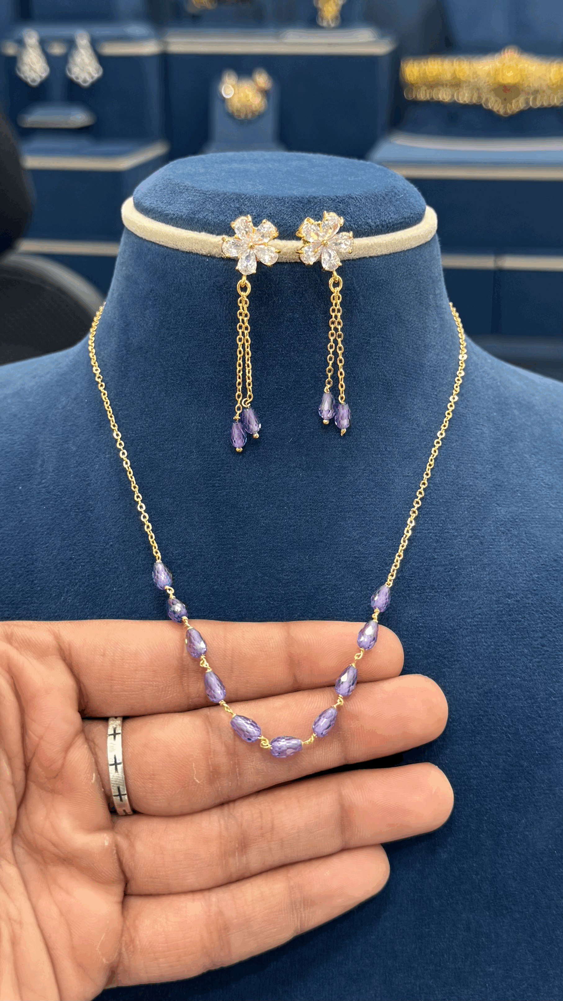 CZ Drops Beads Set
