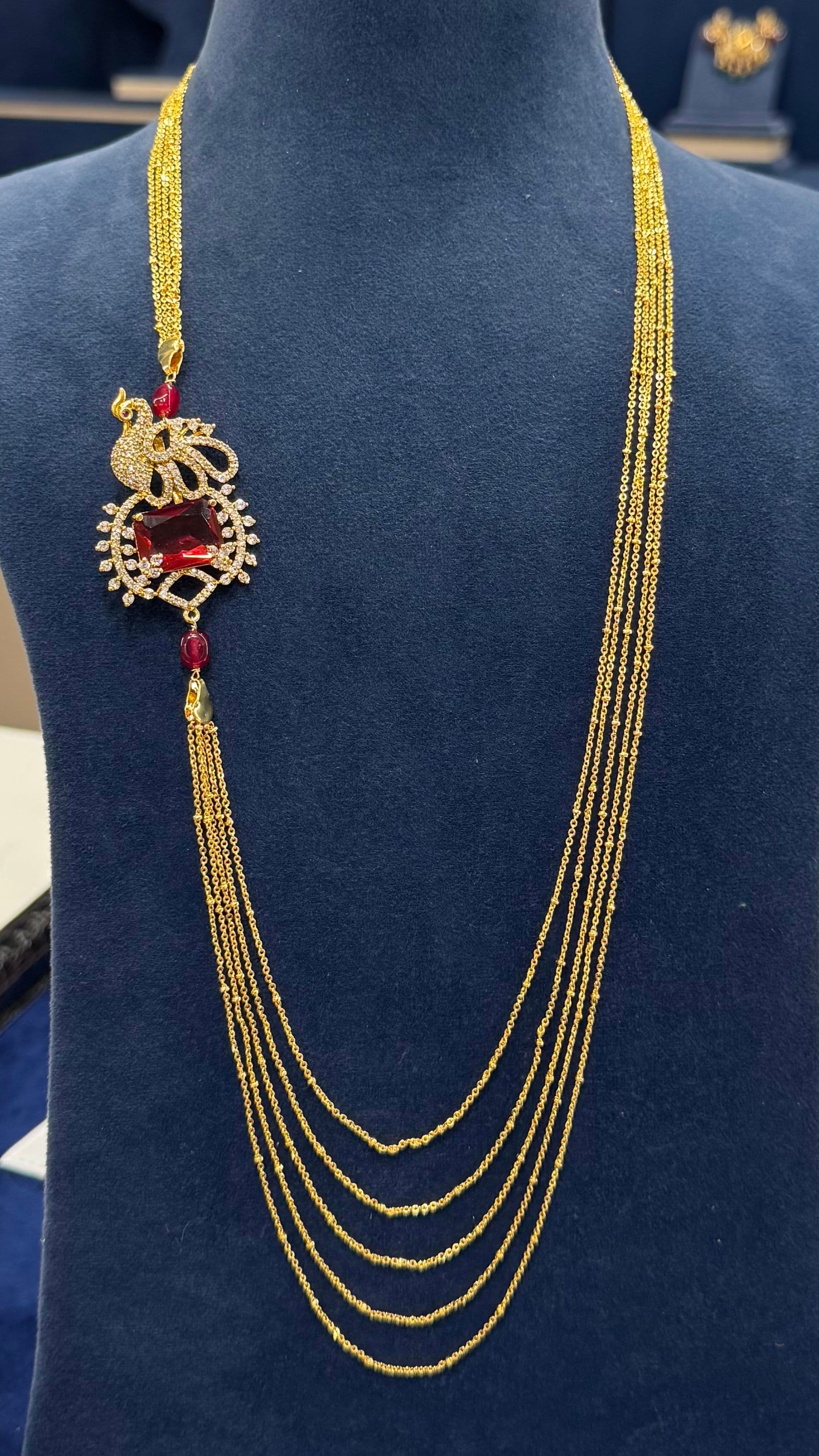 Cz Side Locket Chain