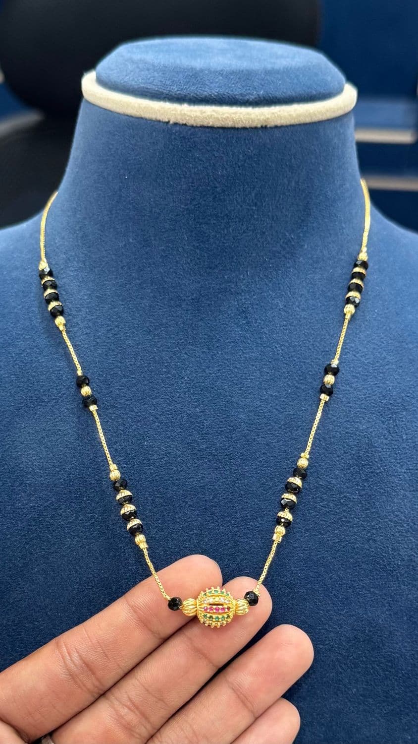 Simple Blackbeads with CZ Ball