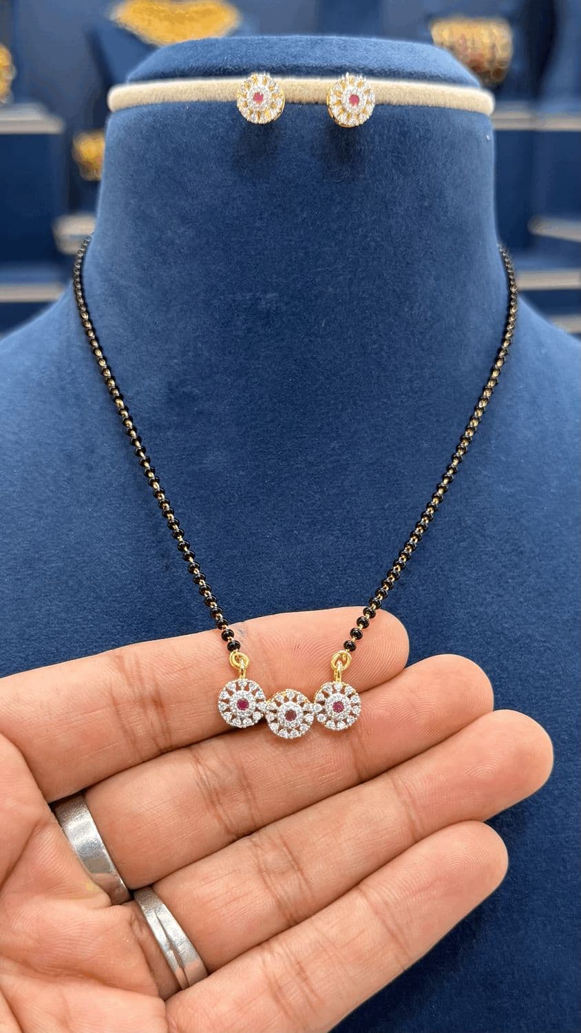 Simple Blackbeads with Earings